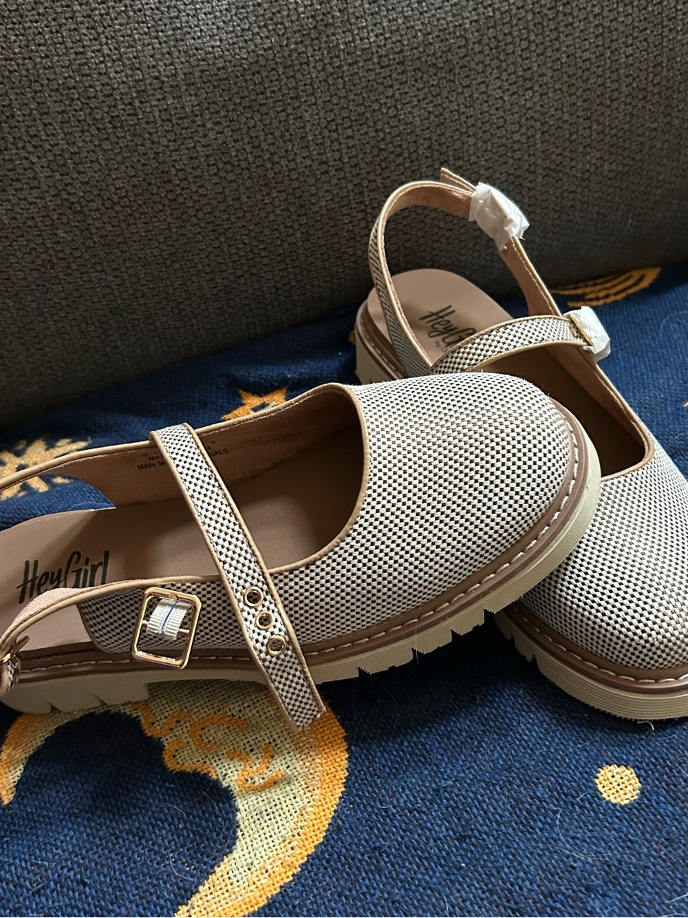 NWOT Corkys Beige Mary Jane Platform Flats - Picture 4 of 4